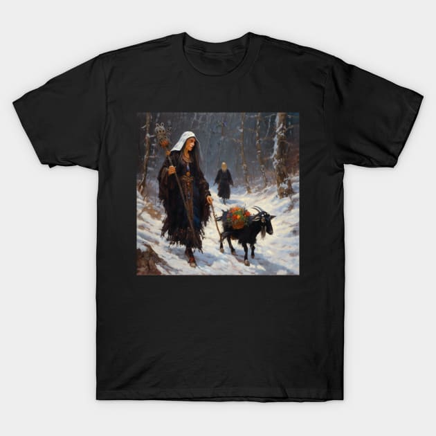 Yule Goat T-Shirt by Myriad Mythos